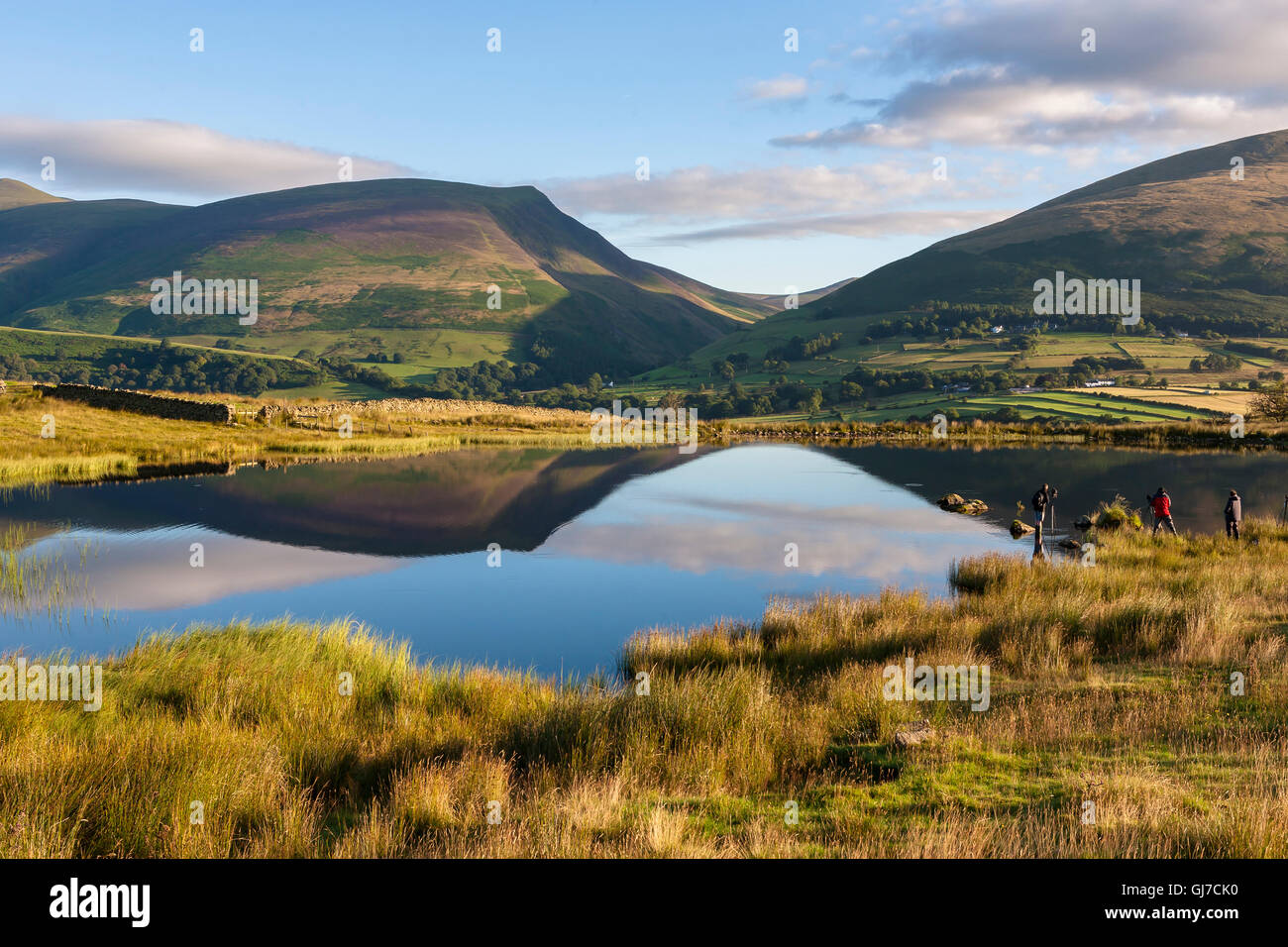 Tewet Tarn, un piccolo lago vicino San Giovanni in Valle, Lake District, Cumbria, Inghilterra Foto Stock
