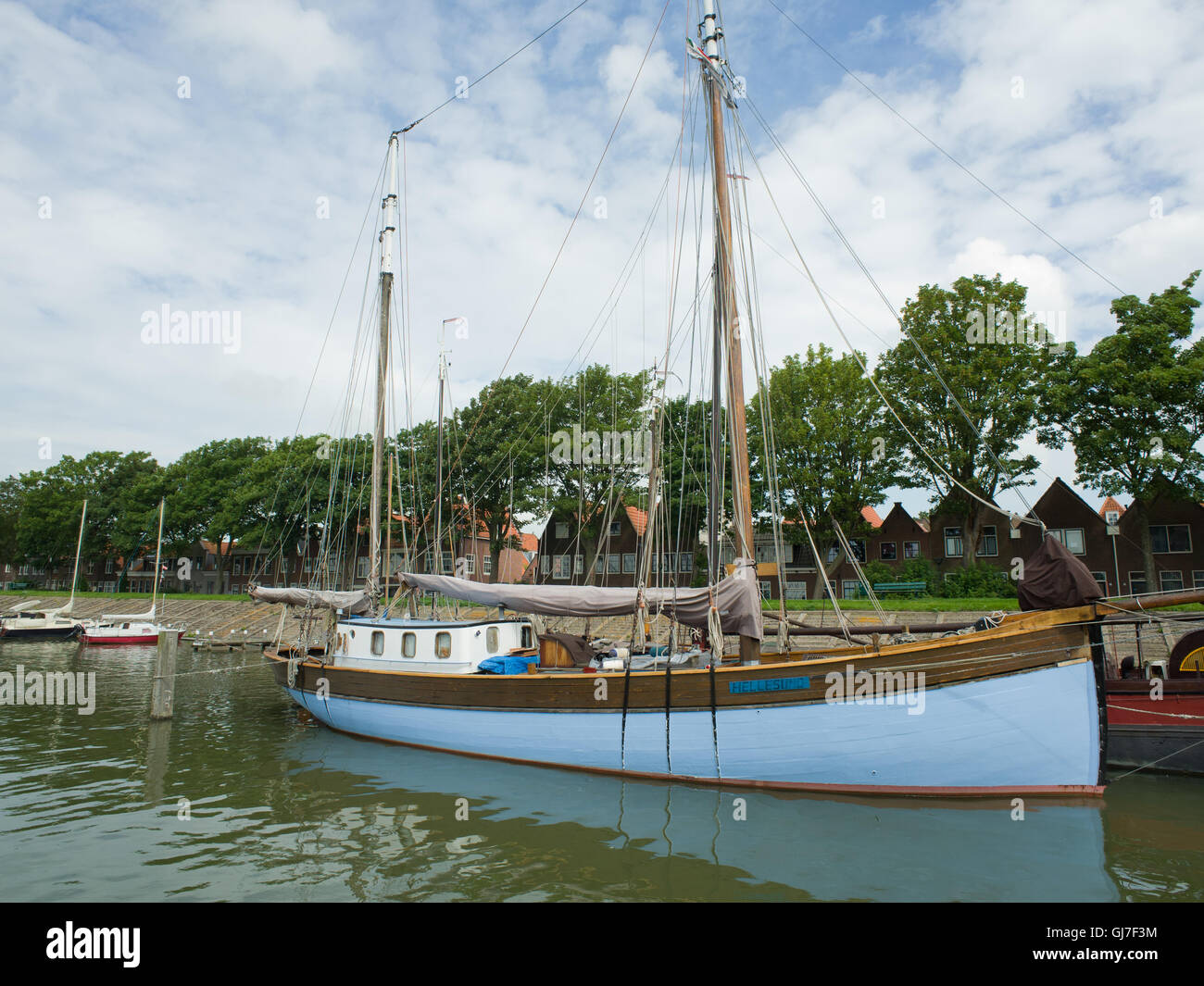 Yacht classico Hoorn Holland Foto Stock