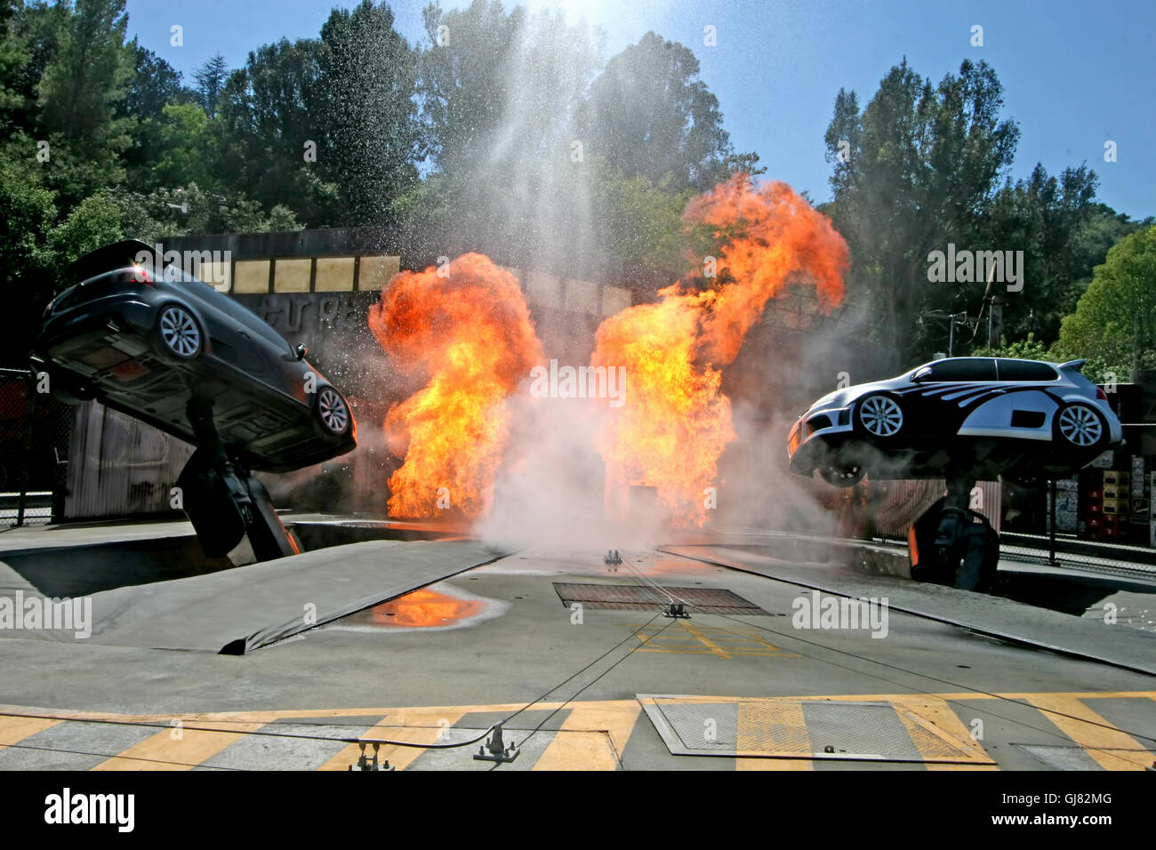 Città universale, California. 18 settembre 2009. Il Fast & Furious: Extreme Close-Up, gli Universal Studios Hollywood Tram Tour Foto Stock