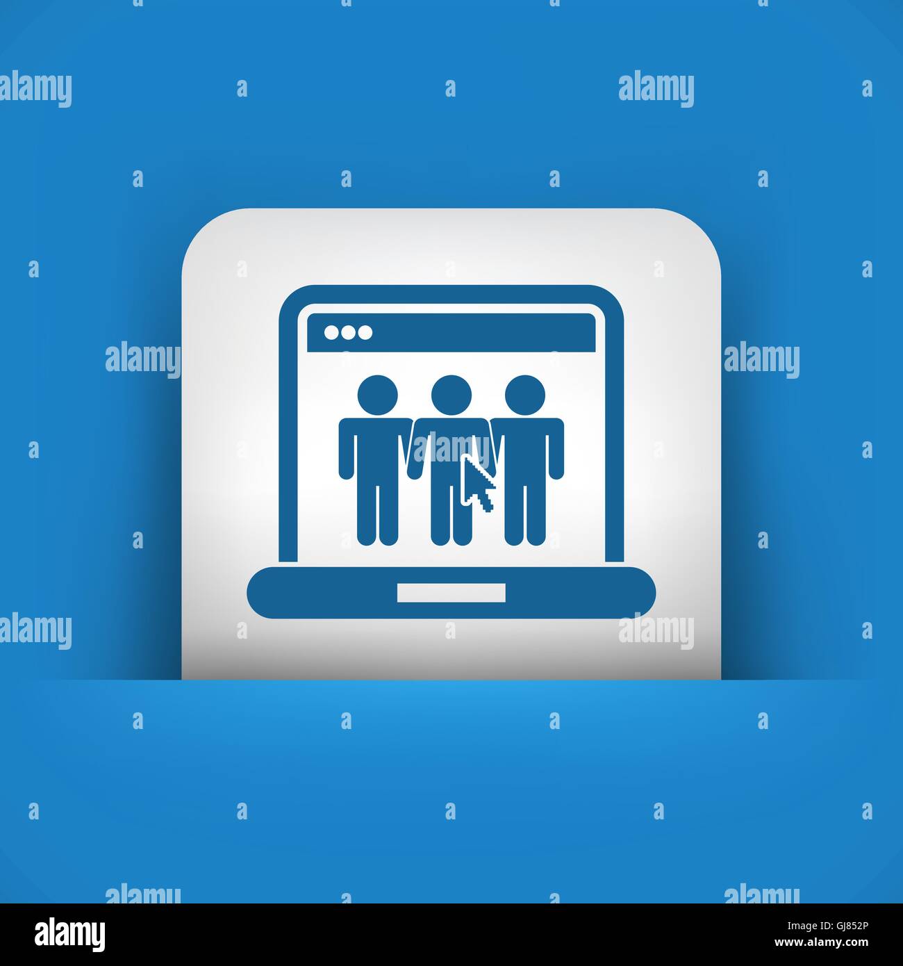 Icona sociale Web Illustrazione Vettoriale