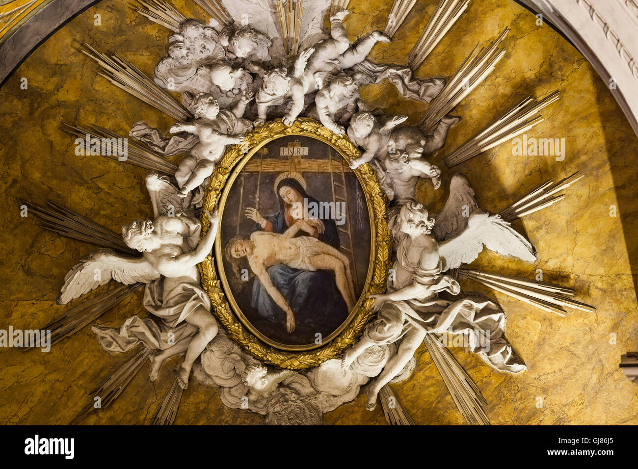 L'Italia, Napoli: Cristo Velato di Palazzo Sansevero. Cristo velato rinomato nel mondo Foto Stock