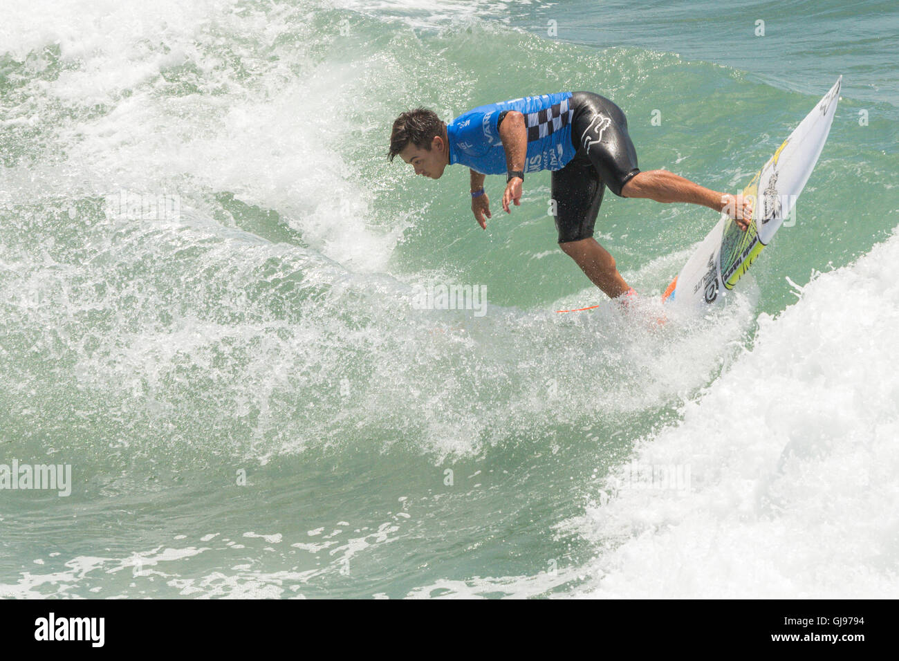 US open di surf a Huntington Beach, California, 27 Luglio 2016 Foto Stock