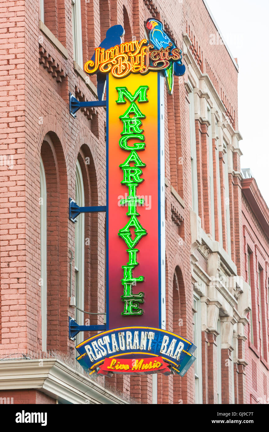 Jimmy Buffett il Margaritaville Ristorante a Nashville, nel Tennessee. Foto Stock