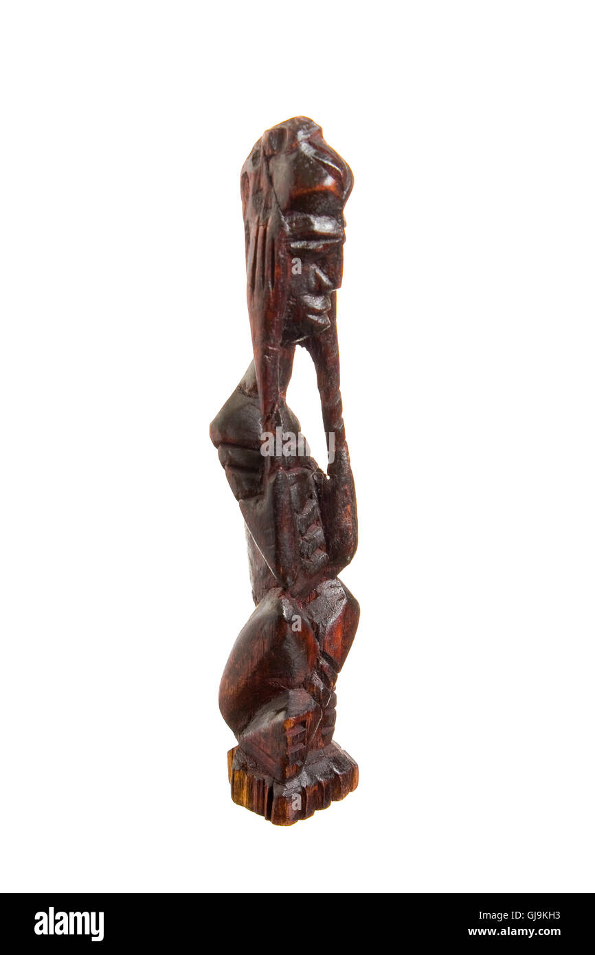 Statua africana di legno nero Foto Stock