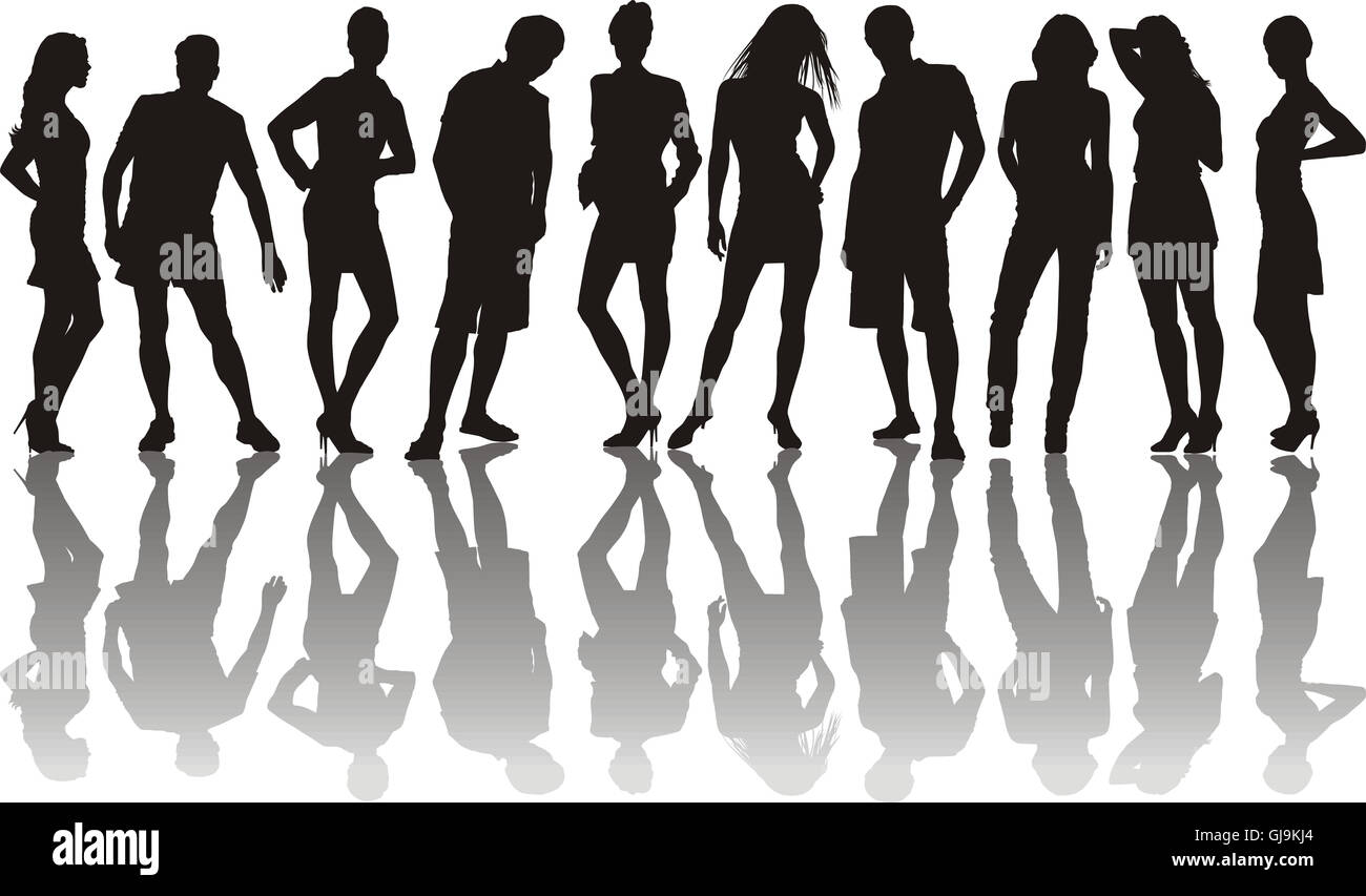 Gruppo di amici Foto Stock