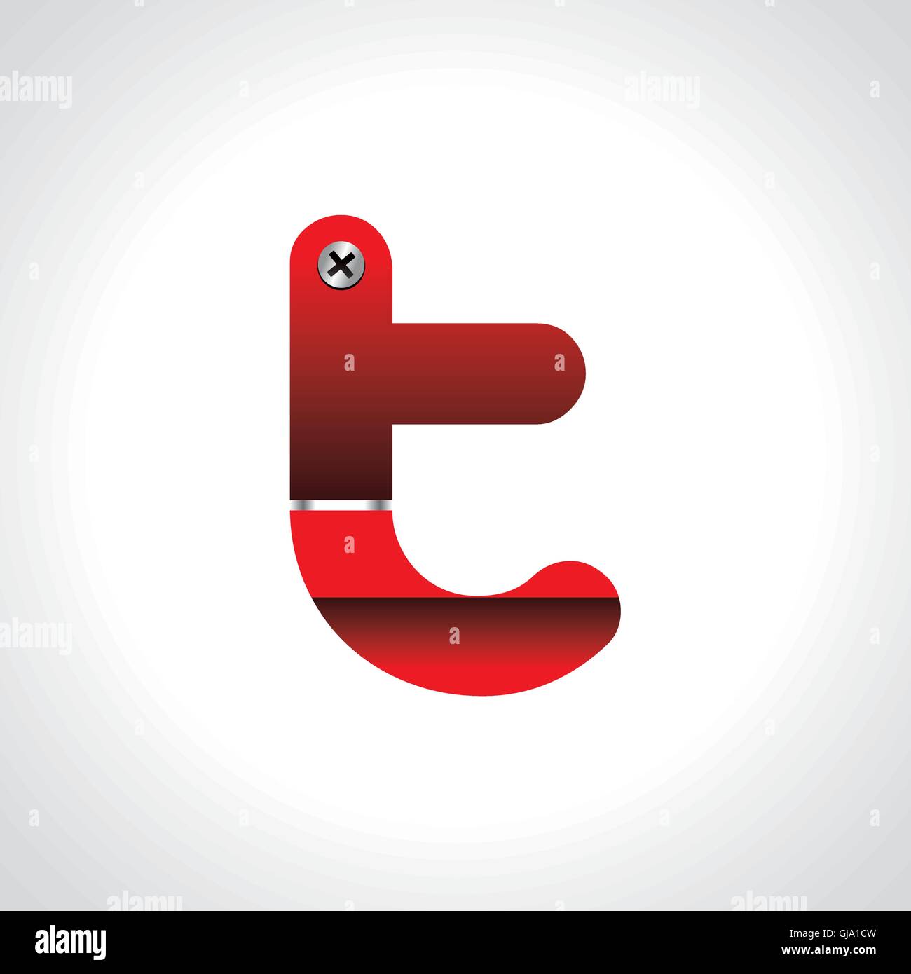 Rosso alfabeto lucido Illustrazione Vettoriale