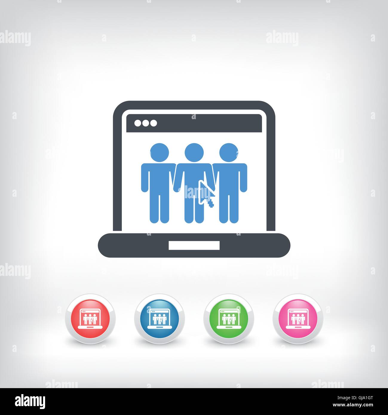 Icona sociale Web Illustrazione Vettoriale