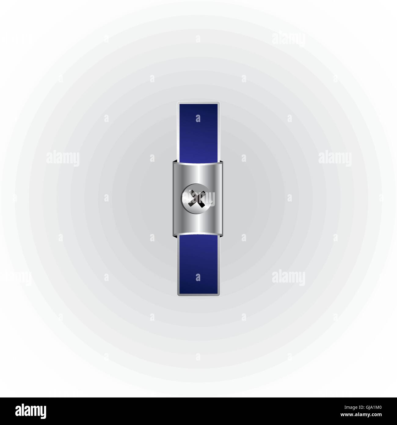 Blu metallizzato font Illustrazione Vettoriale