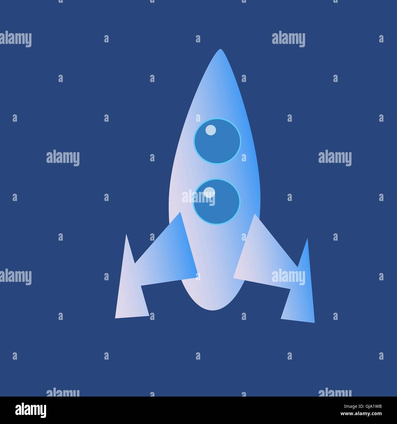 Spazio icona a razzo Illustrazione Vettoriale