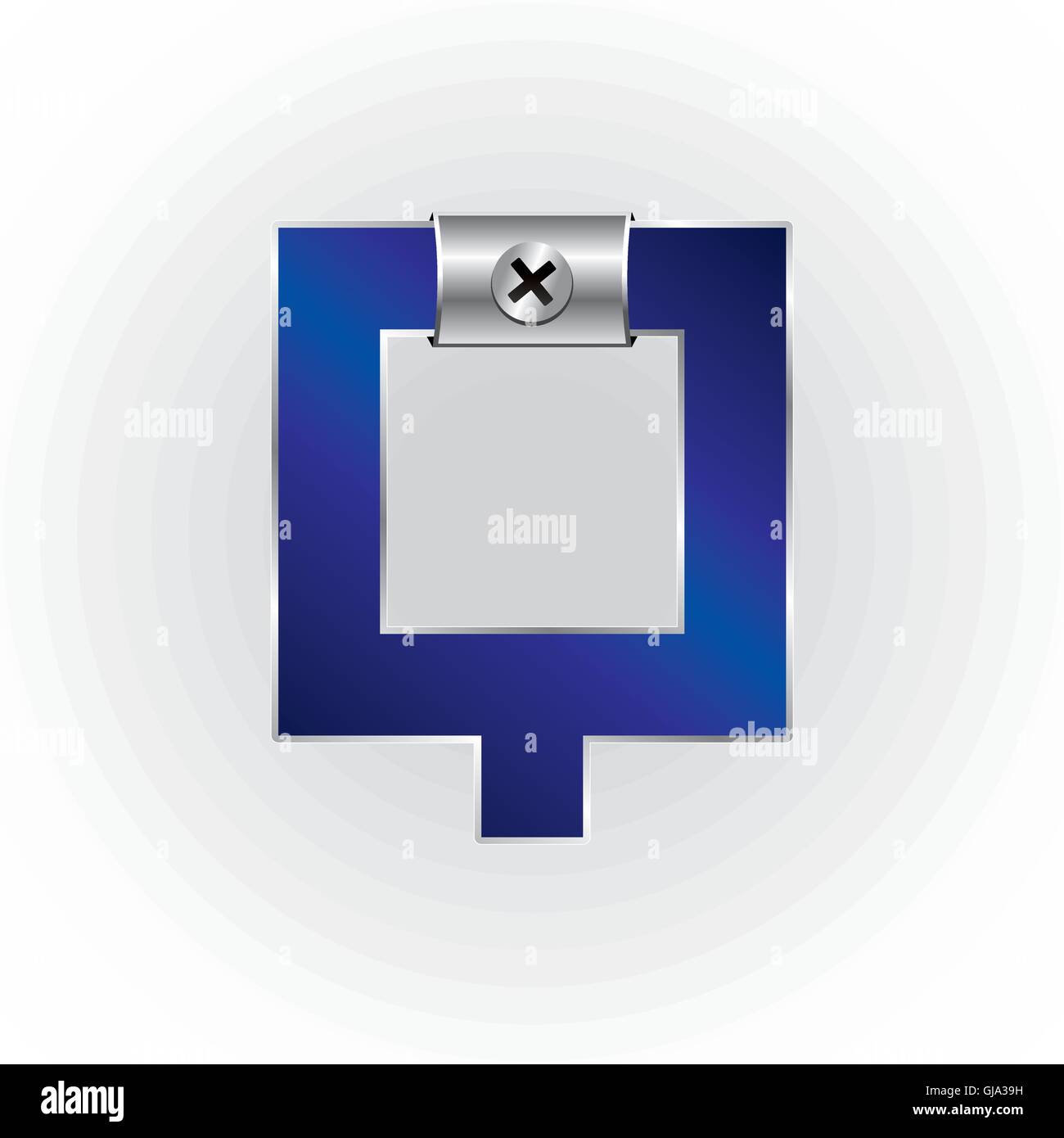 Blu metallizzato font Illustrazione Vettoriale