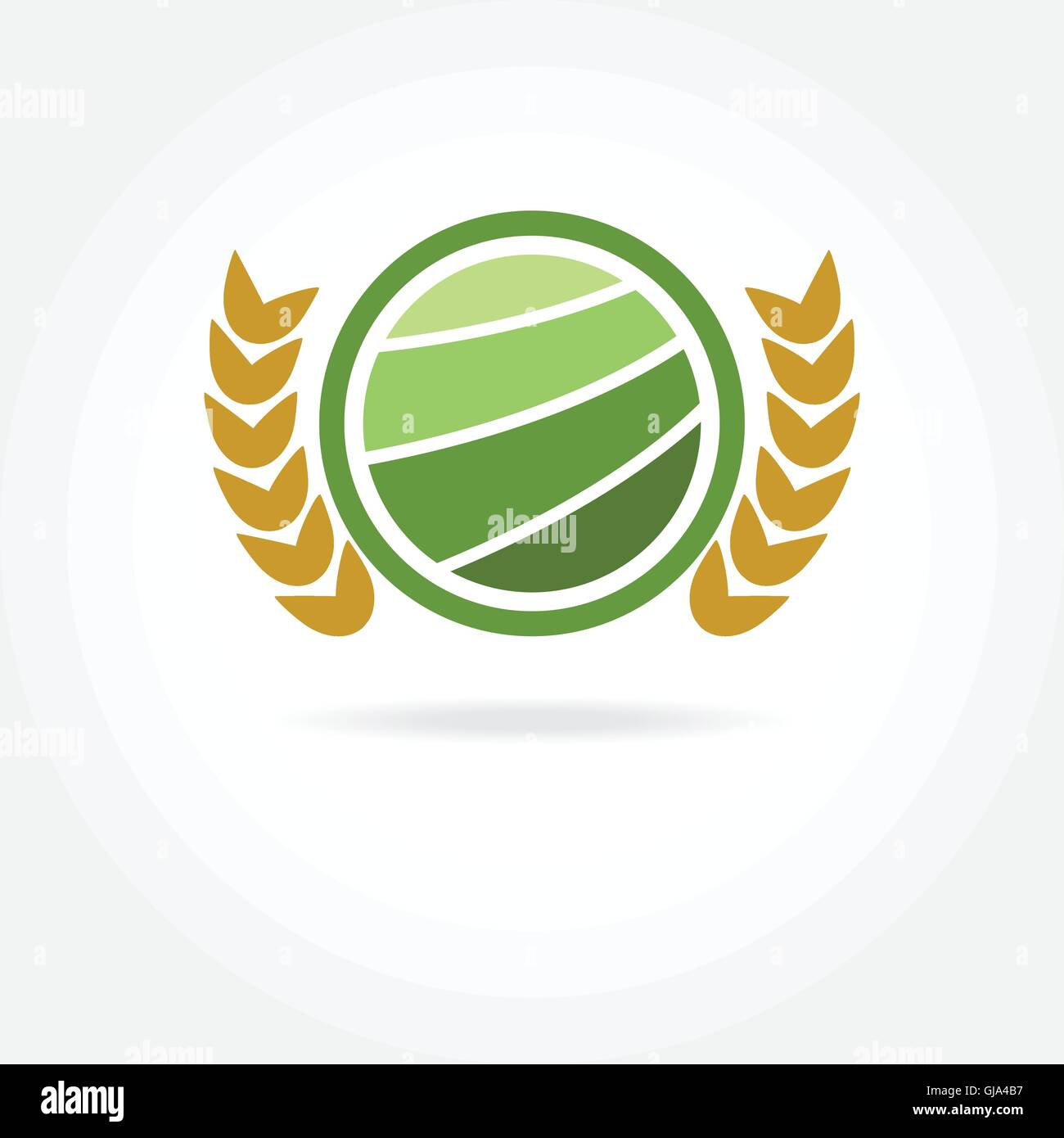 Verde natura sana logo agricoli. Illustrazione Vettoriale