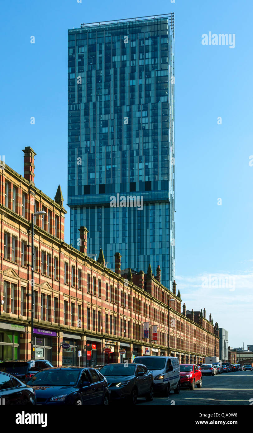 Il Beetham Tower e il grande magazzino settentrionale, Deansgate, Manchester, Inghilterra, Regno Unito Foto Stock