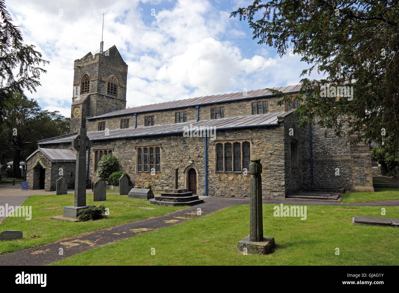 St Martin's chiesa parrocchiale, Bowness-on-Windermere Foto Stock