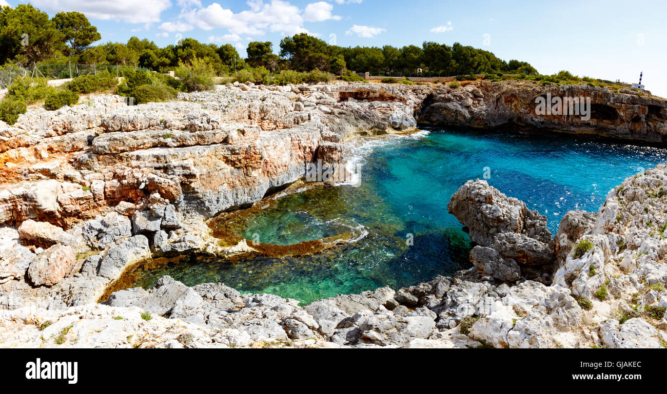 Laguna sull'isola di Mallorca Foto Stock