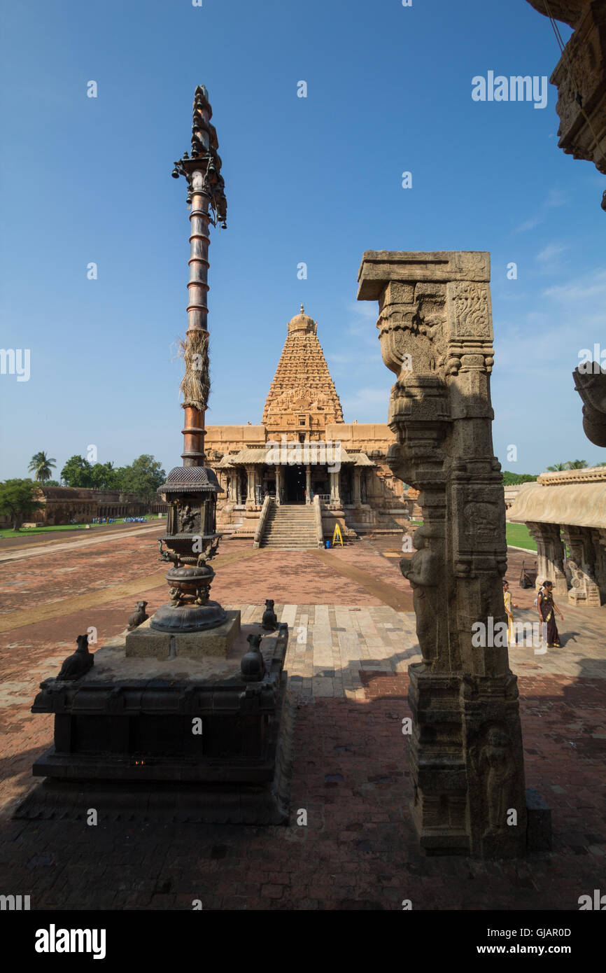 Tanjavur Tempio Brihadeshwara,TamilNadu. India Foto Stock