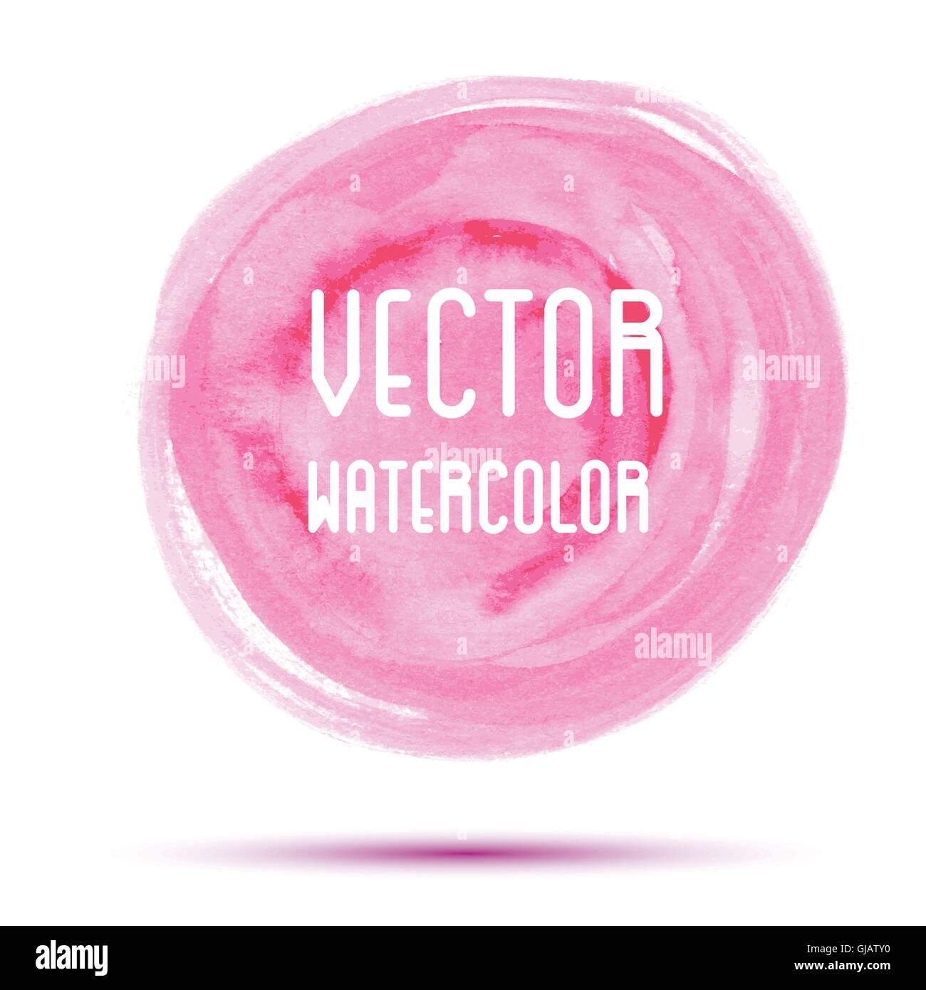 Rosso macchia ad acquerello isolati su sfondo bianco. Illustrazione Vettoriale. Illustrazione Vettoriale