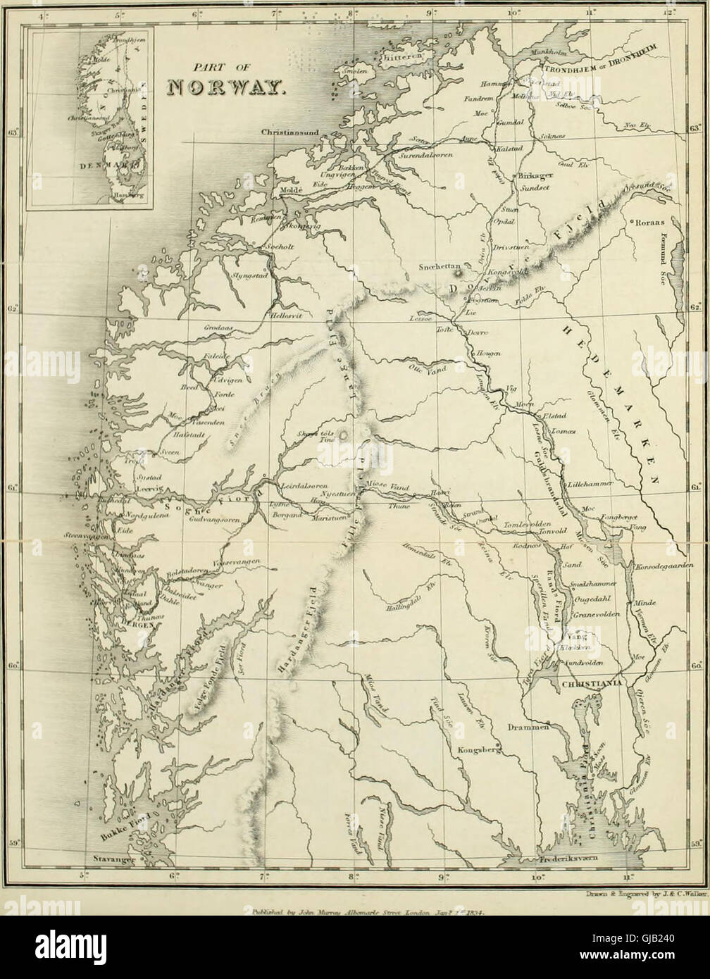 Escursioni nel nord Europa, attraverso il sistema di parti di ricambio di Russia, Finlandia, Svezia, Danimarca e Norvegia negli anni 1830 e 1833 (1834) Foto Stock