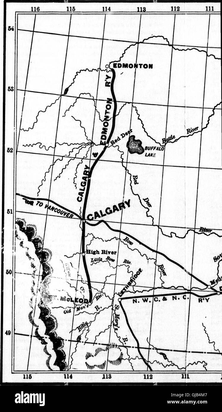 La qu'Appelle, lungo il lago e la ferrovia di Saskatchewan e Steamboat Co. ha un milione di acri di numerate dispari sezioni nei vecchi quartieri si insediarono tra Regina, la città capitale del canadese Foto Stock