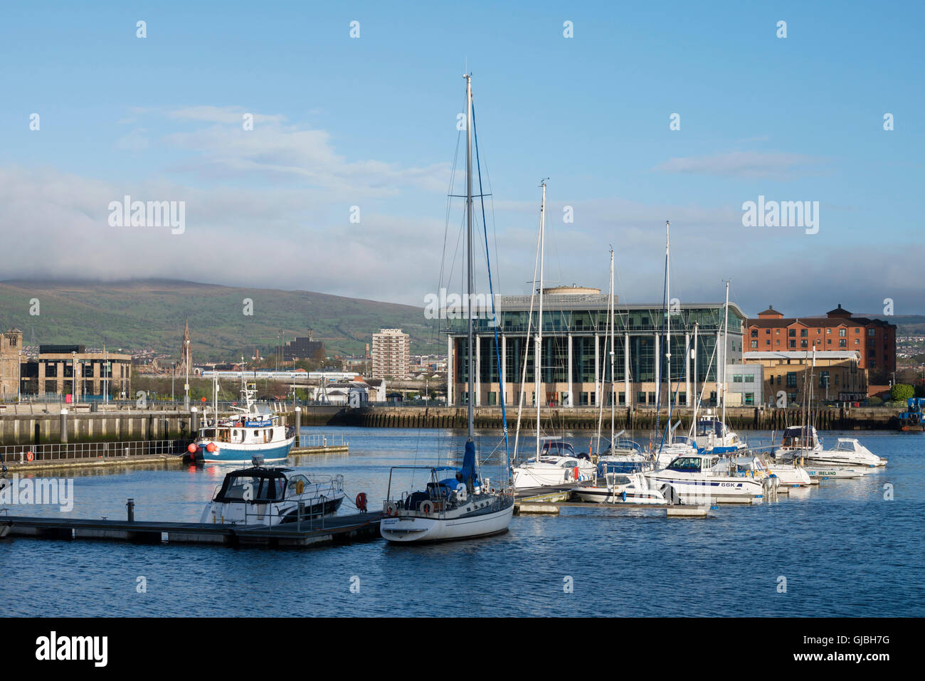 Porto di Belfast Foto Stock