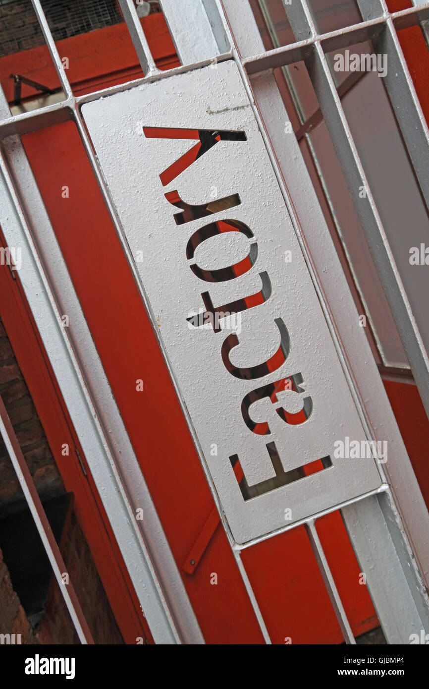 Factory Records uffici fatto251, 118 Princess St, Manchester M1 7EN, England, Regno Unito Foto Stock