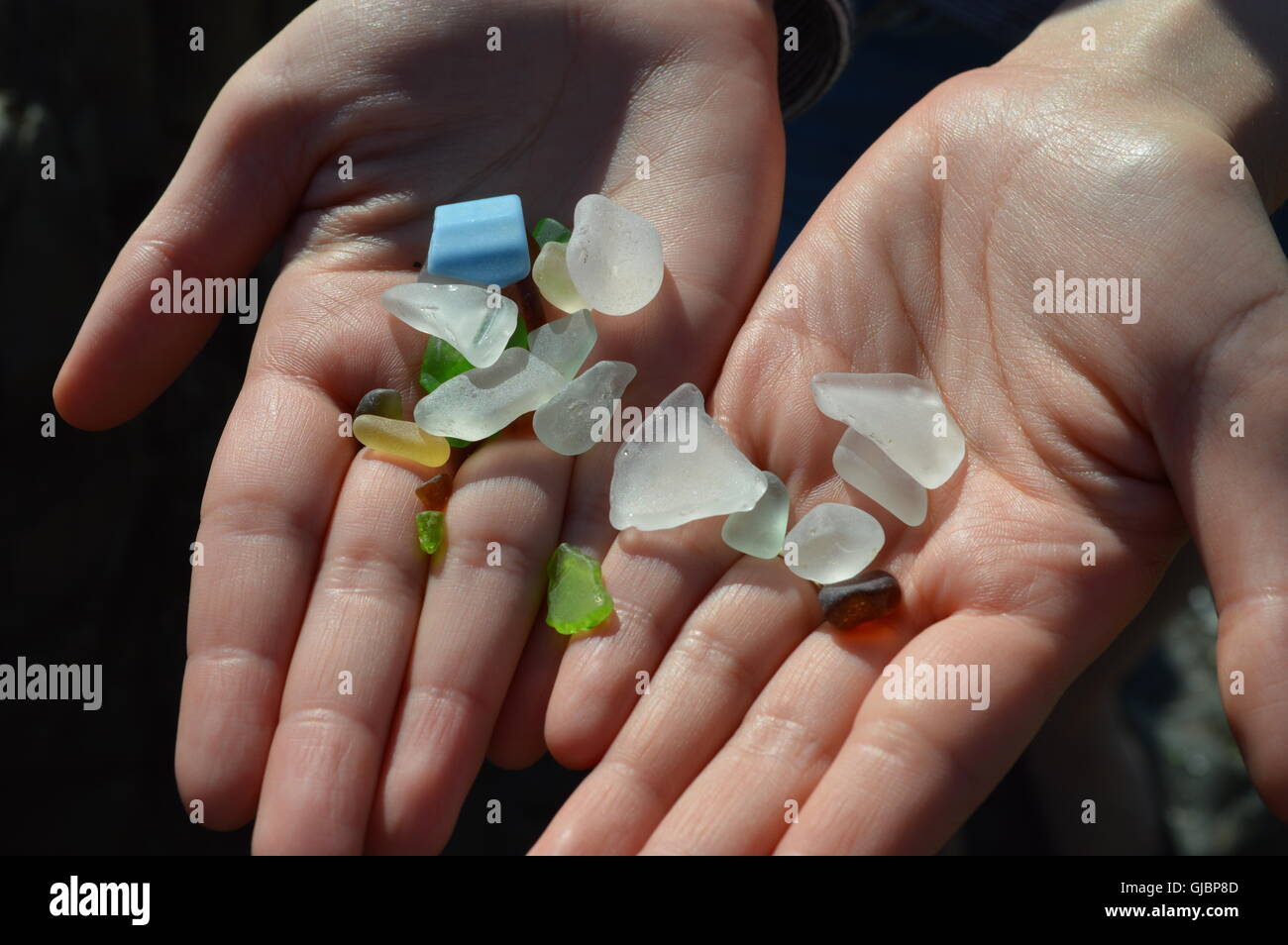 Glass Beach Foto Stock