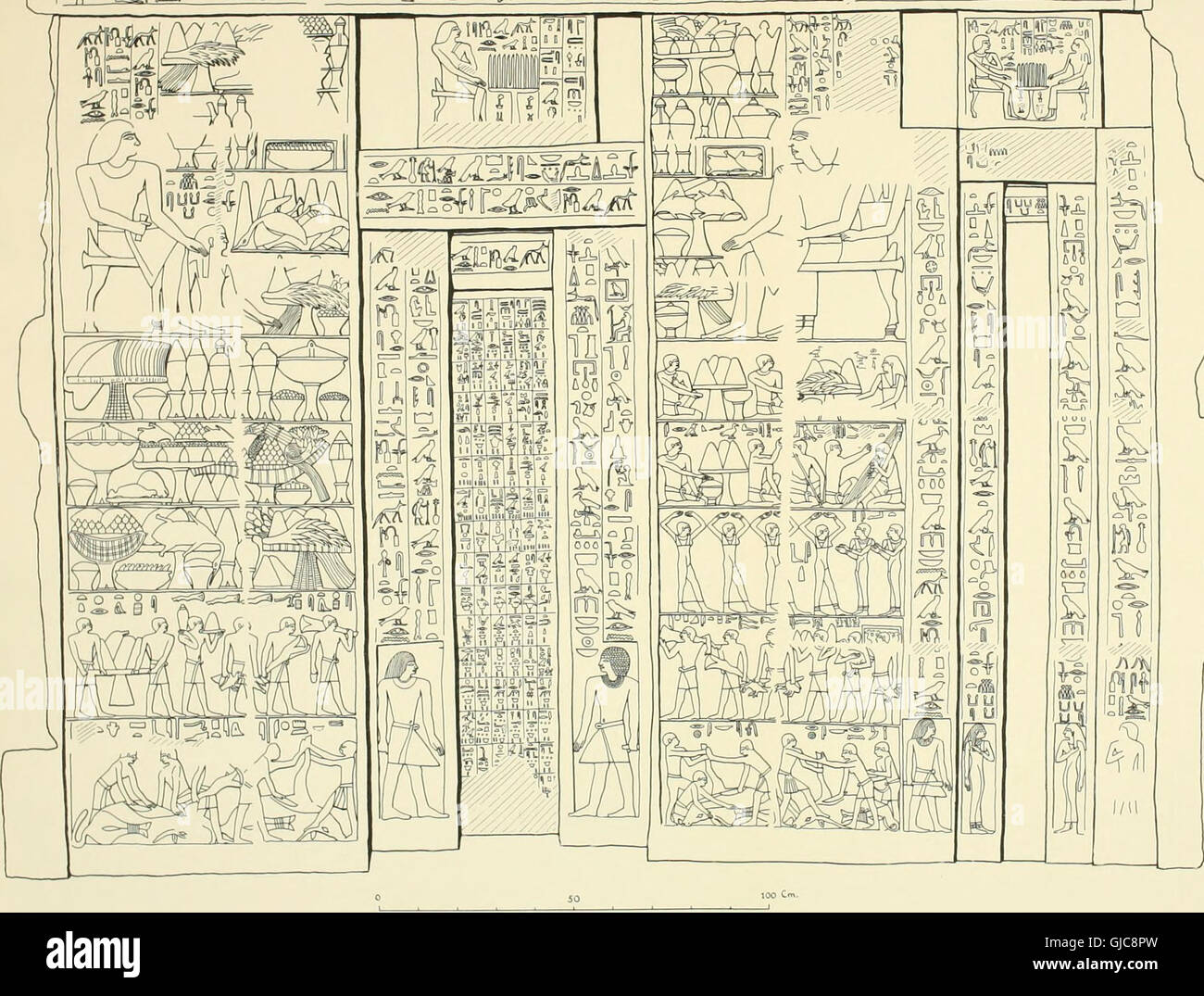 Testi geroglifico egiziano di stele, etc (1911) Foto Stock