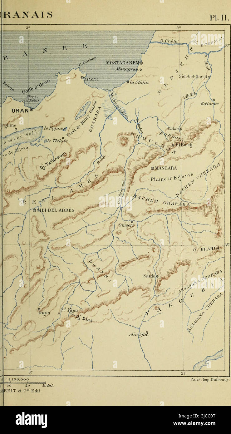 Un'immagine da "la Conquête de l'Algérie, 1841-1857" (1889), un'opera storica francese che descrive la conquista dell'Algeria da parte della Francia. Il libro copre le campagne militari, l'espansione coloniale e le dinamiche politiche del periodo. Foto Stock