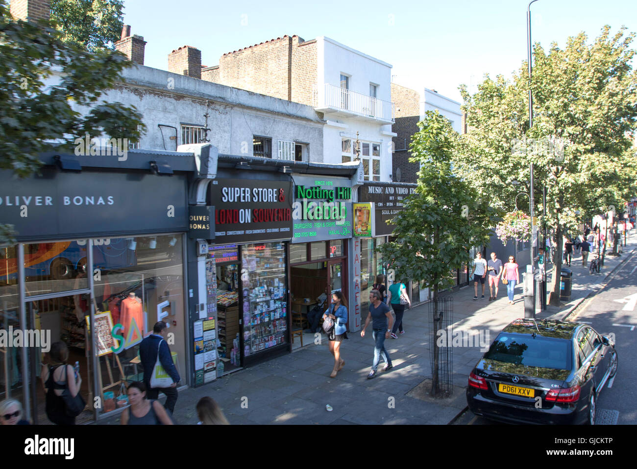 Notting Hill Kebab Shop nel Royal Borough di Kensington e di Chelsea e la City of Westminster maggiore centro di Londra Foto Stock