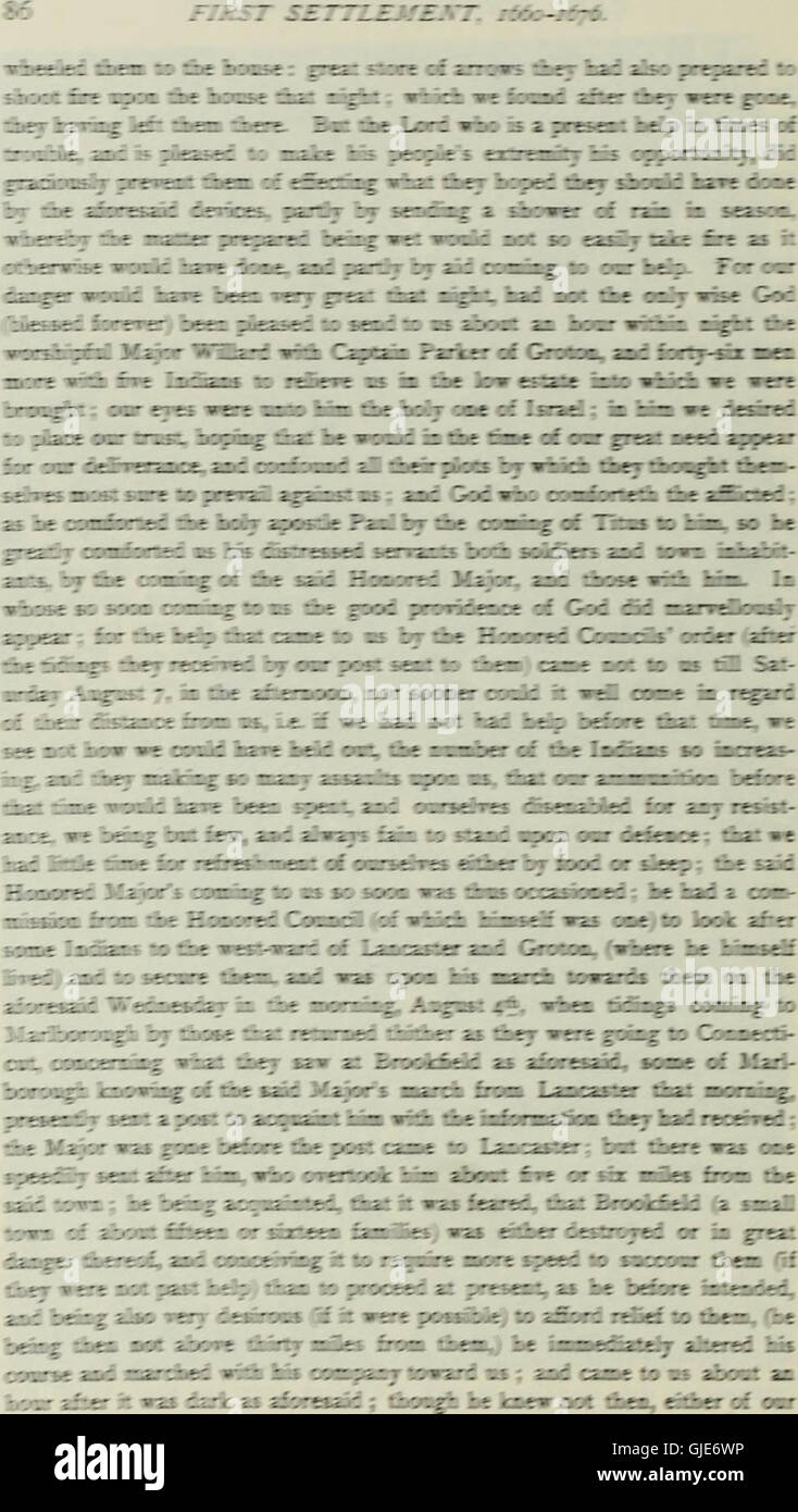 Questo resoconto storico ripercorre la storia di North Brookfield, Massachusetts, dai suoi primi insediamenti nativi americani e inglesi al suo sviluppo attraverso il periodo coloniale e fino alla fine del XVIII secolo. Foto Stock