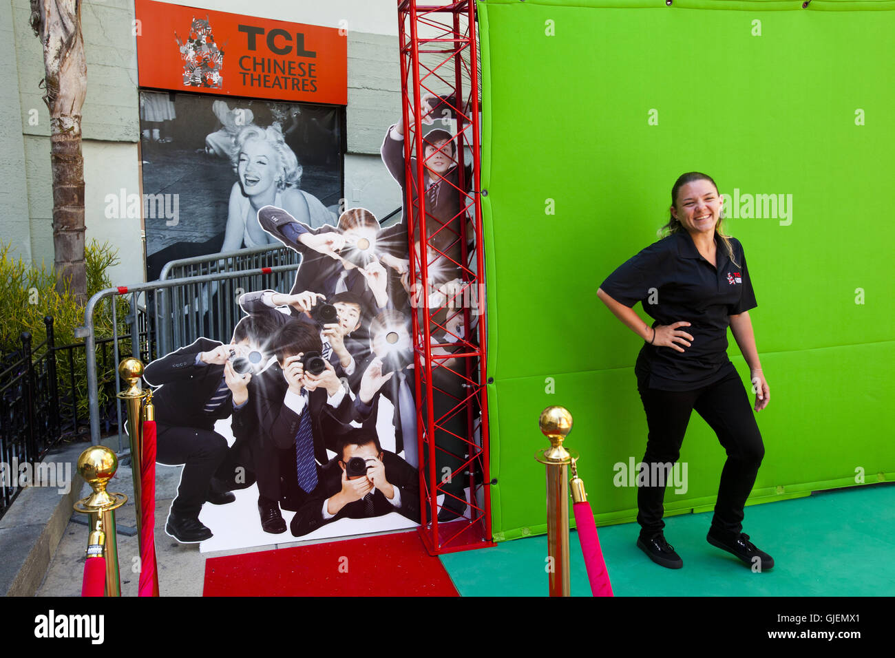 Ritratto all'aperto studio, TCL Chinese Theatre, Hollywood Boulevard, Hollywood, Los Angeles, California, Stati Uniti d'America Foto Stock
