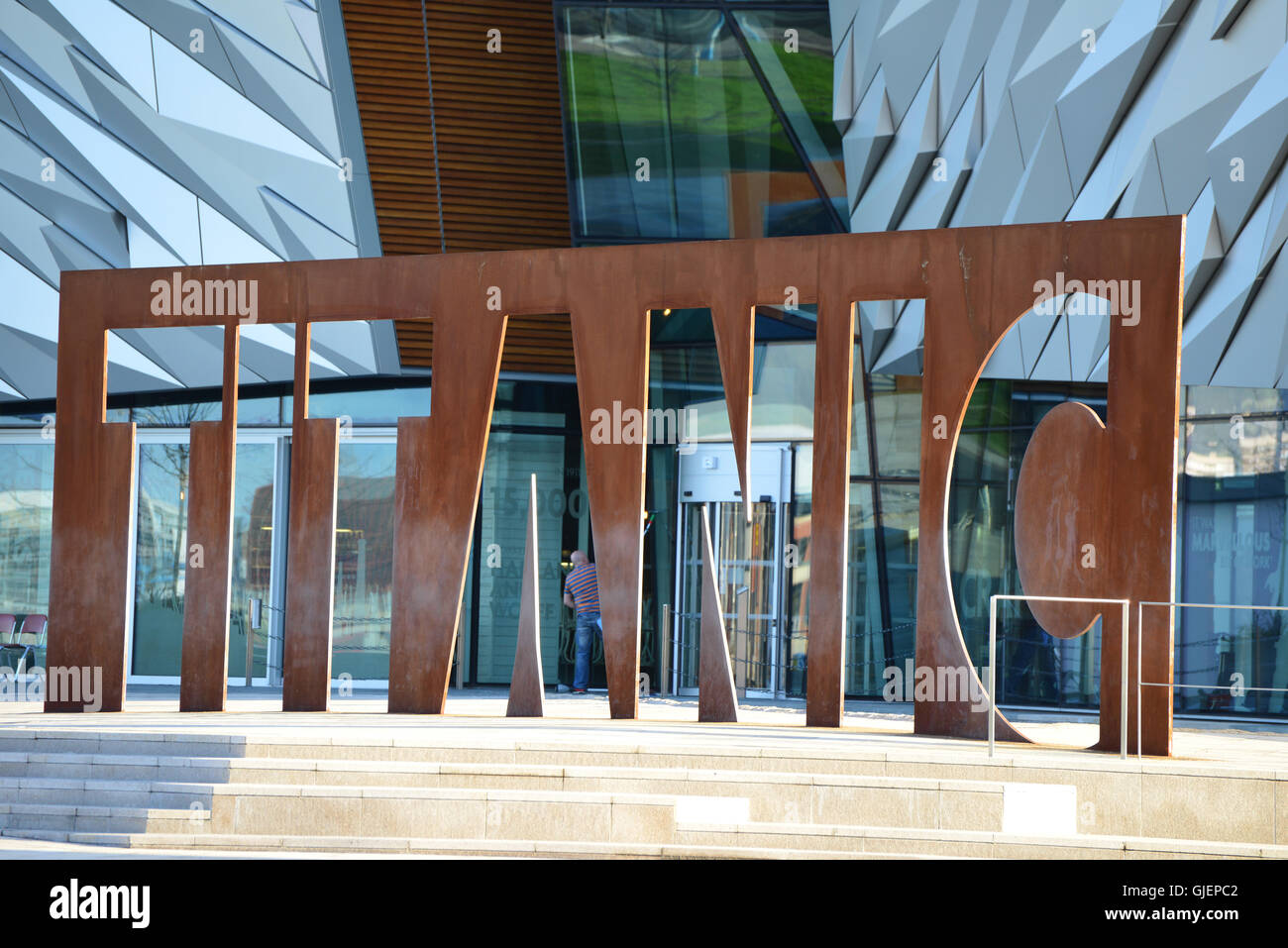 Gli uffici di disegno e il Titanic Building, Belfast Foto Stock