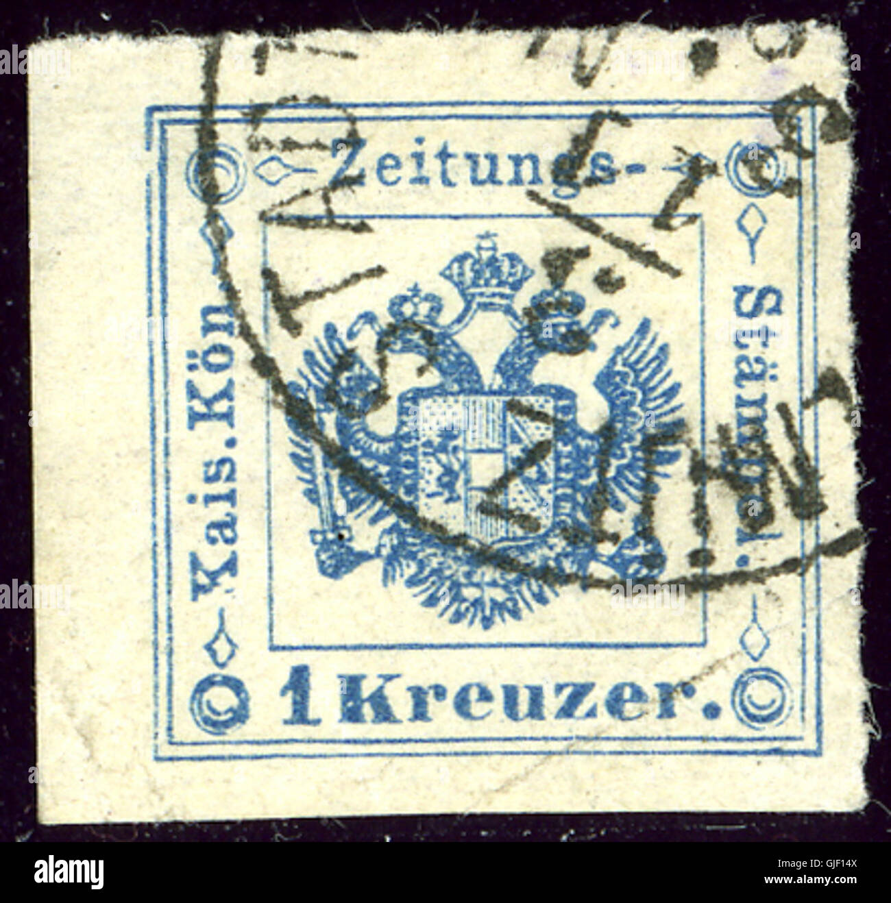 Austria 1877 TJ 1kr Olmütz Foto Stock