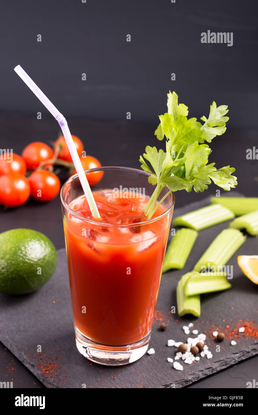 Bloody Mary bere alcool Foto Stock