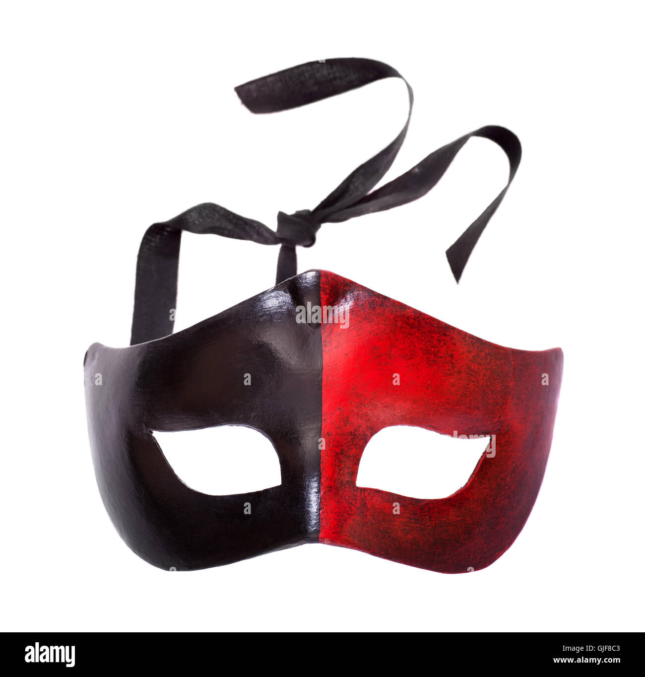 Maschio nero e rosso maschera di Carnevale Foto Stock