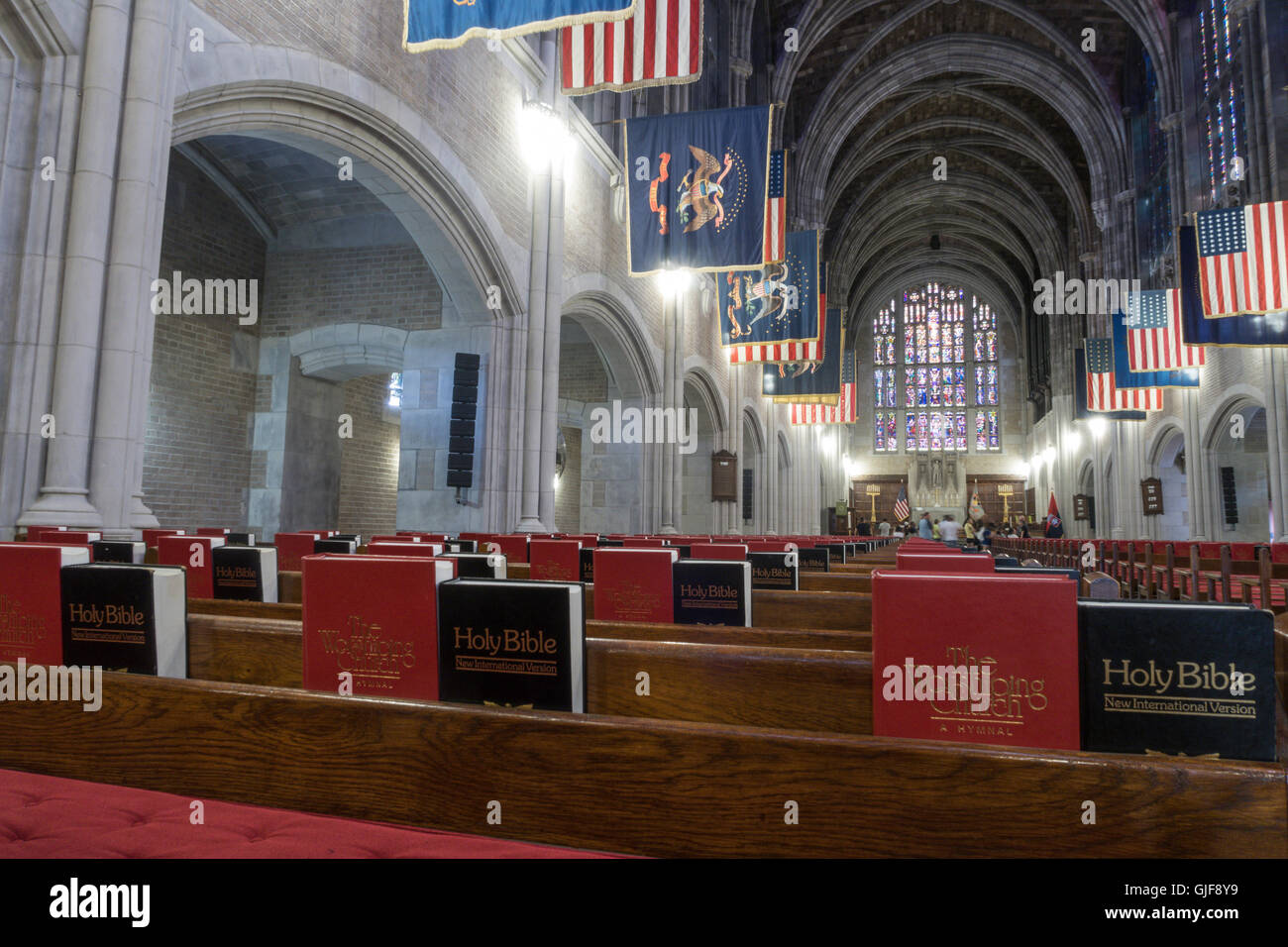 West Point Cadet Cappella,'Accademia Militare degli Stati Uniti, NY, STATI UNITI D'AMERICA Foto Stock