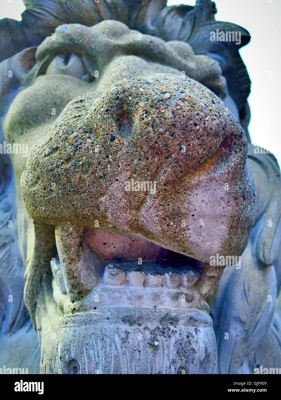 Close-up della statua di Lion Foto Stock