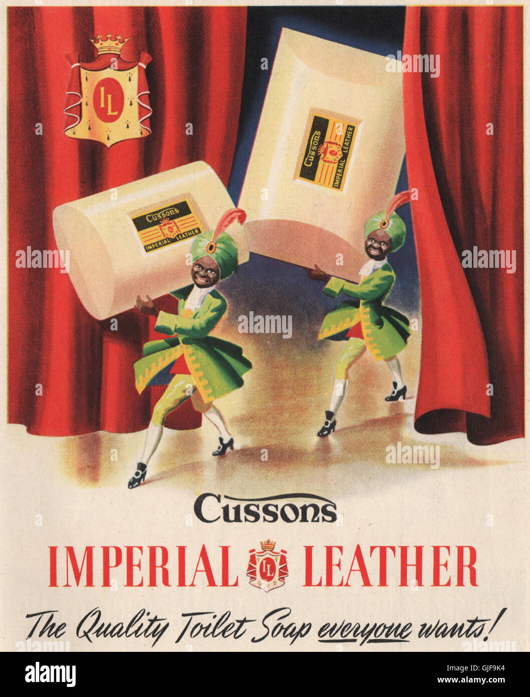 Annuncio di sapone. Cussons figli & Co. Ltd. Pelle imperiale, vintage print 1951 Foto Stock