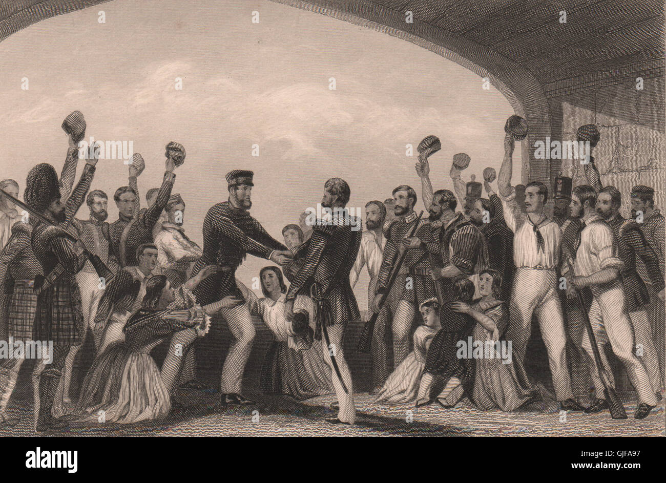 Ammutinamento indiano. Il rilievo di Lucknow dal generale Havelock. India britannica, 1858 Foto Stock
