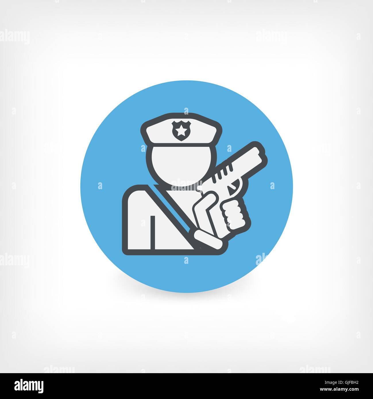 Icona del poliziotto Illustrazione Vettoriale