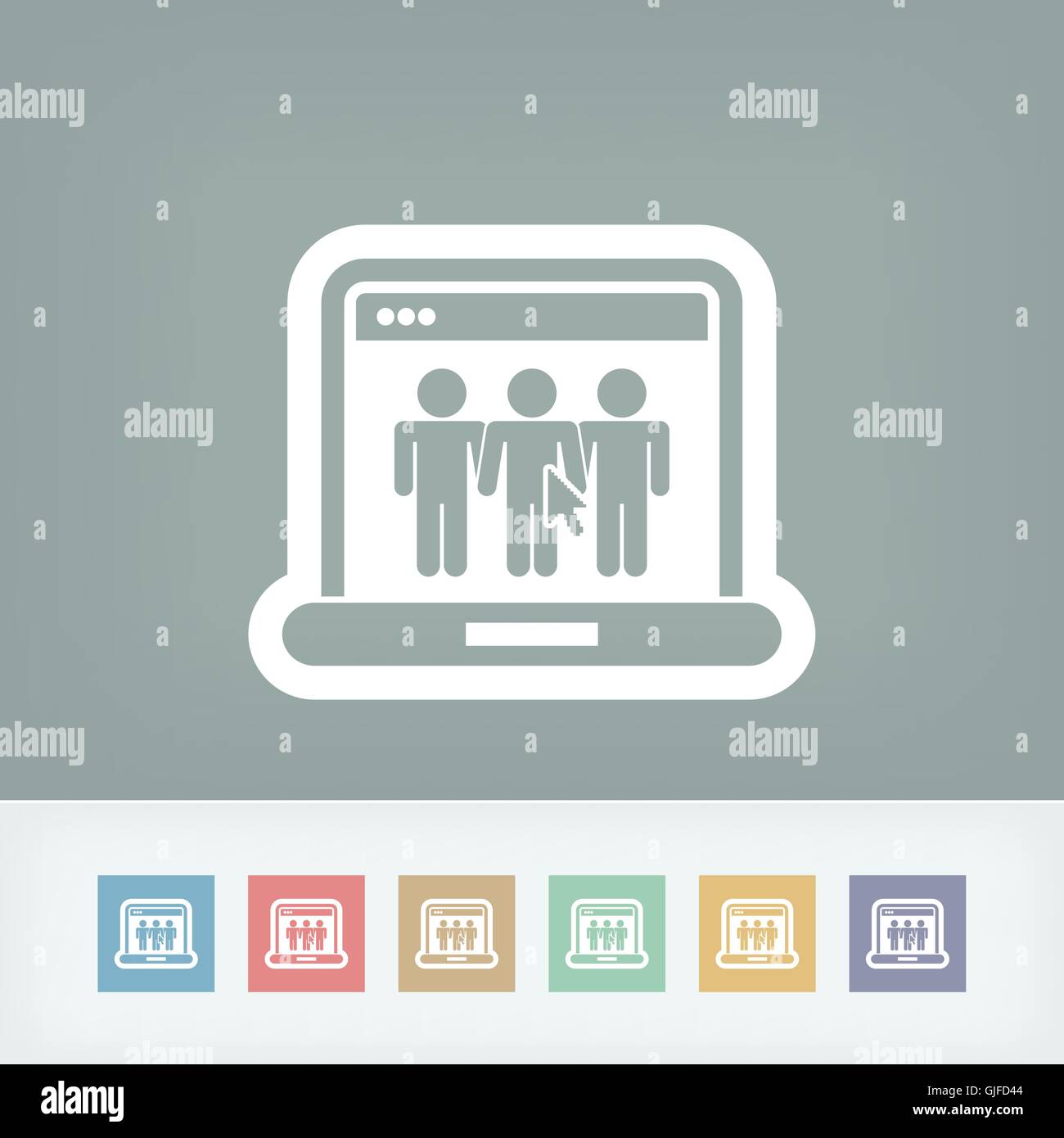 Icona sociale Web Illustrazione Vettoriale