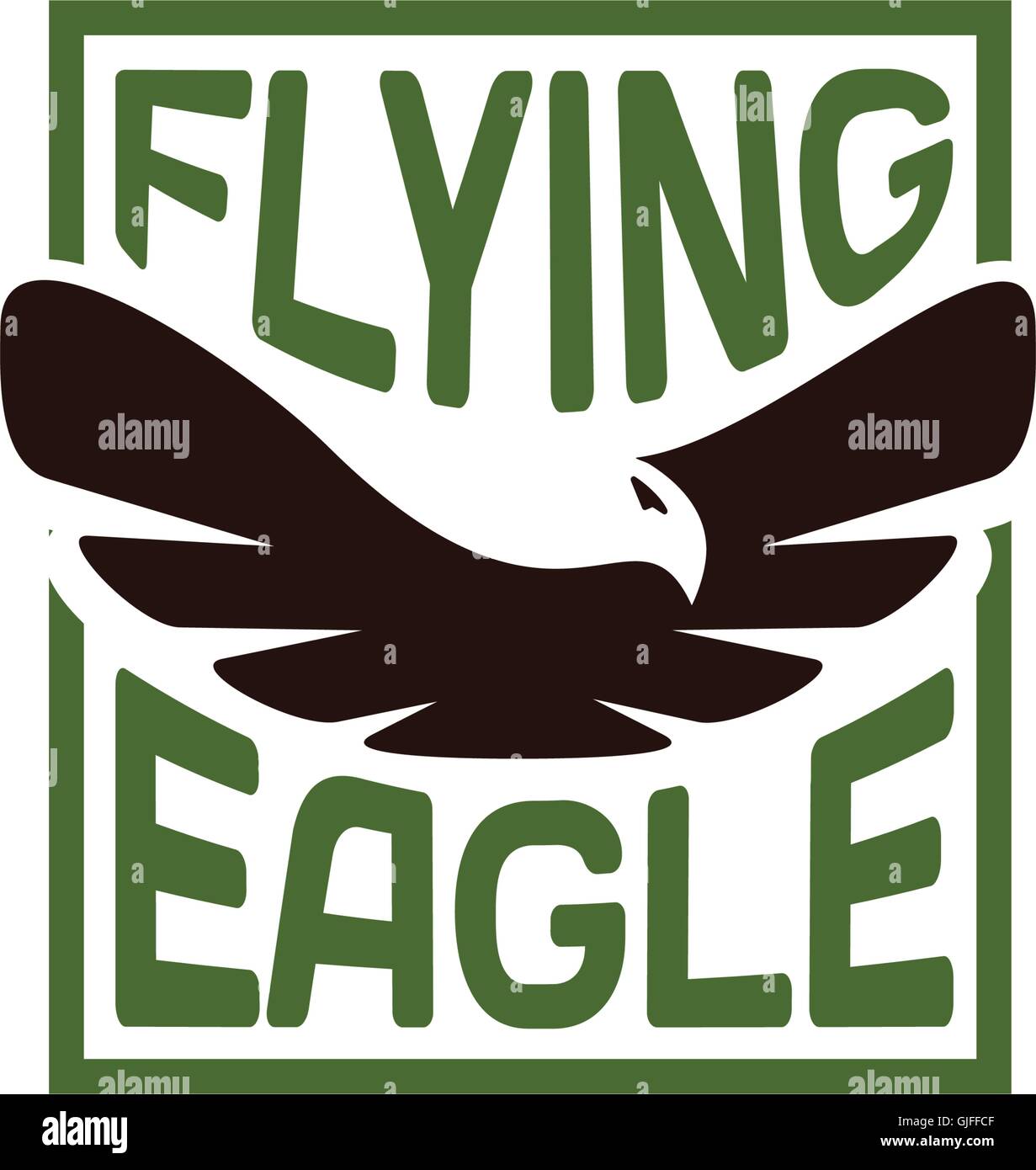 Isolato silhouette eagle vector logo. Logotipo di uccelli. Illustrazione di volo. Illustrazione Vettoriale