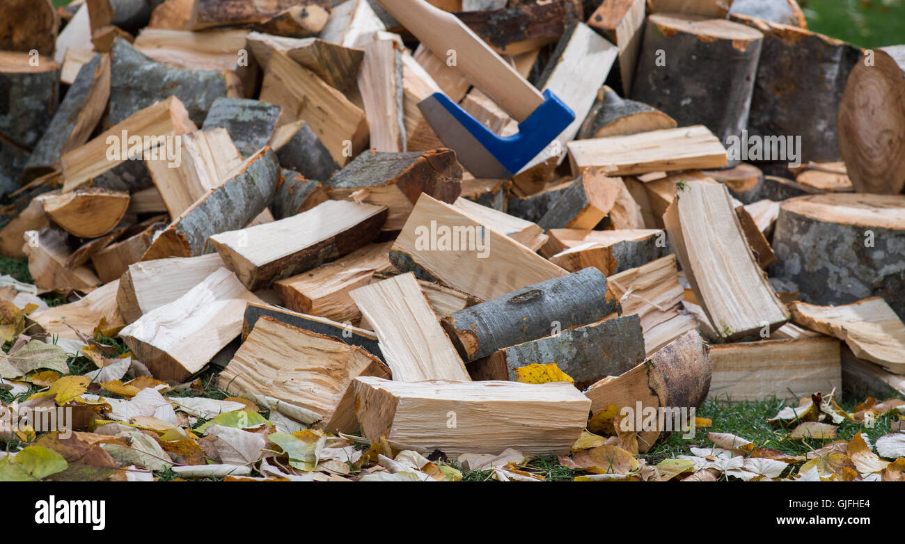 Ax per il legno divisione Foto Stock