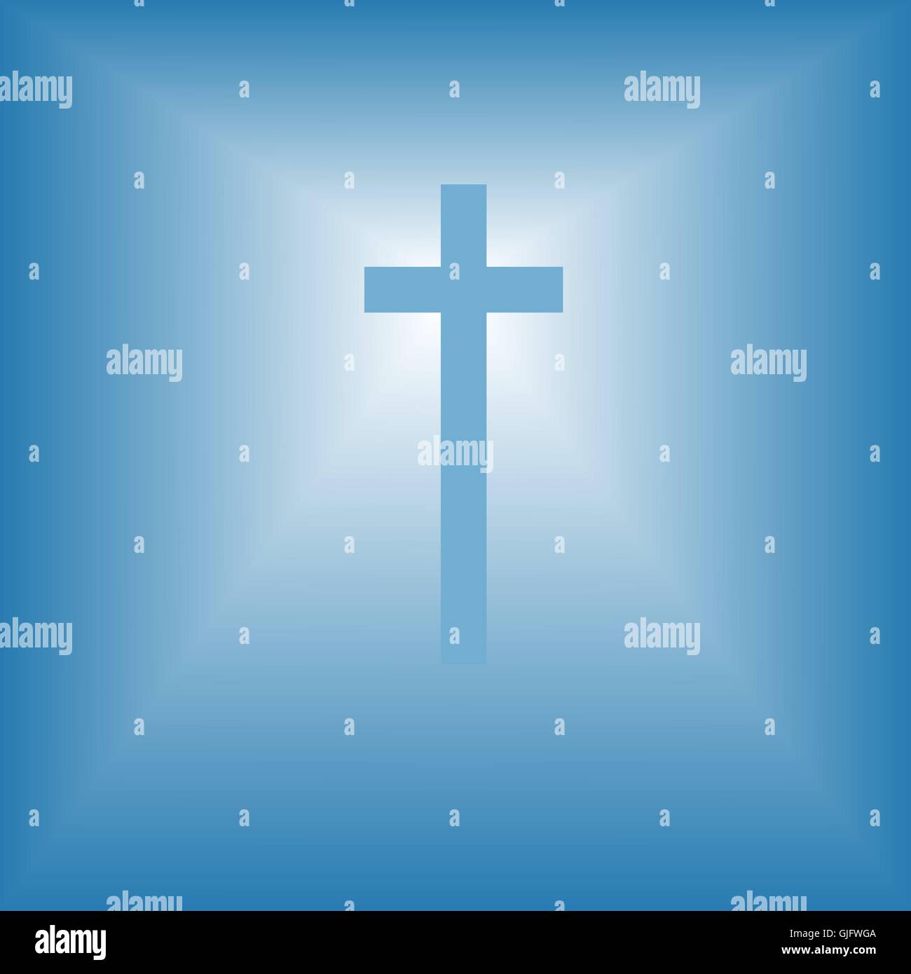 Cristian cross over brillante luce astratta illustrazione di religione Illustrazione Vettoriale