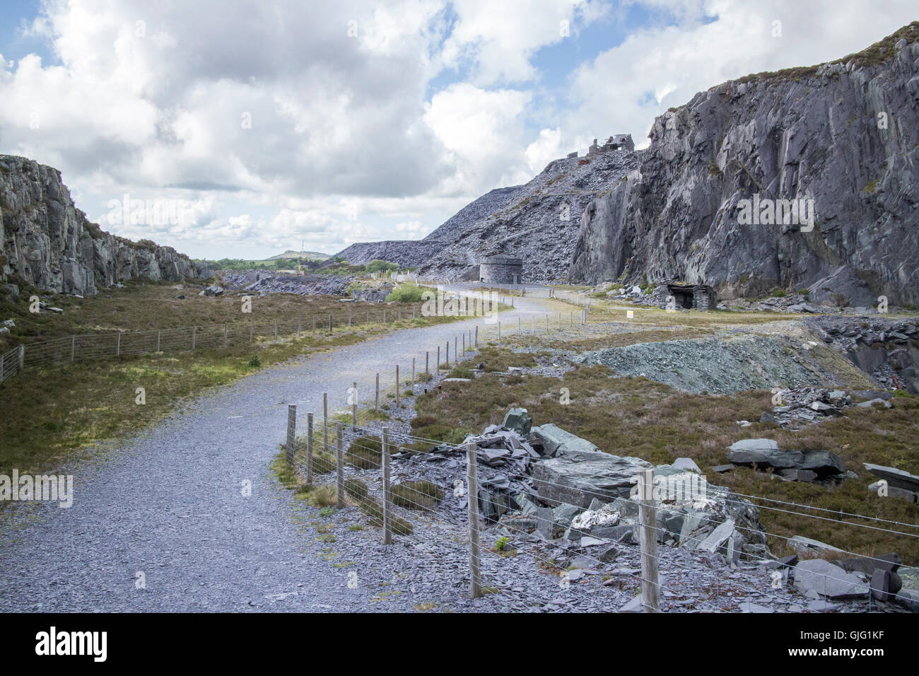 Dinorwig cava di ardesia, Snowdonia, Galles Foto Stock