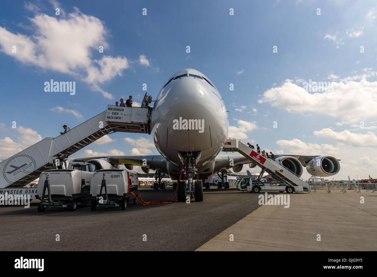 Egli ha più grande aereo di linea di passeggeri nel mondo Airbus A380-800. Emirates Airline. Foto Stock