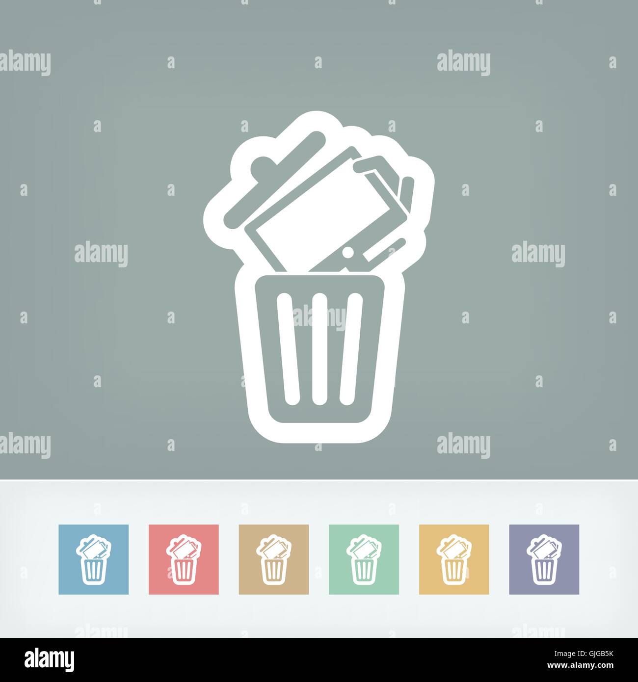 La rottamazione di vecchia tv Illustrazione Vettoriale