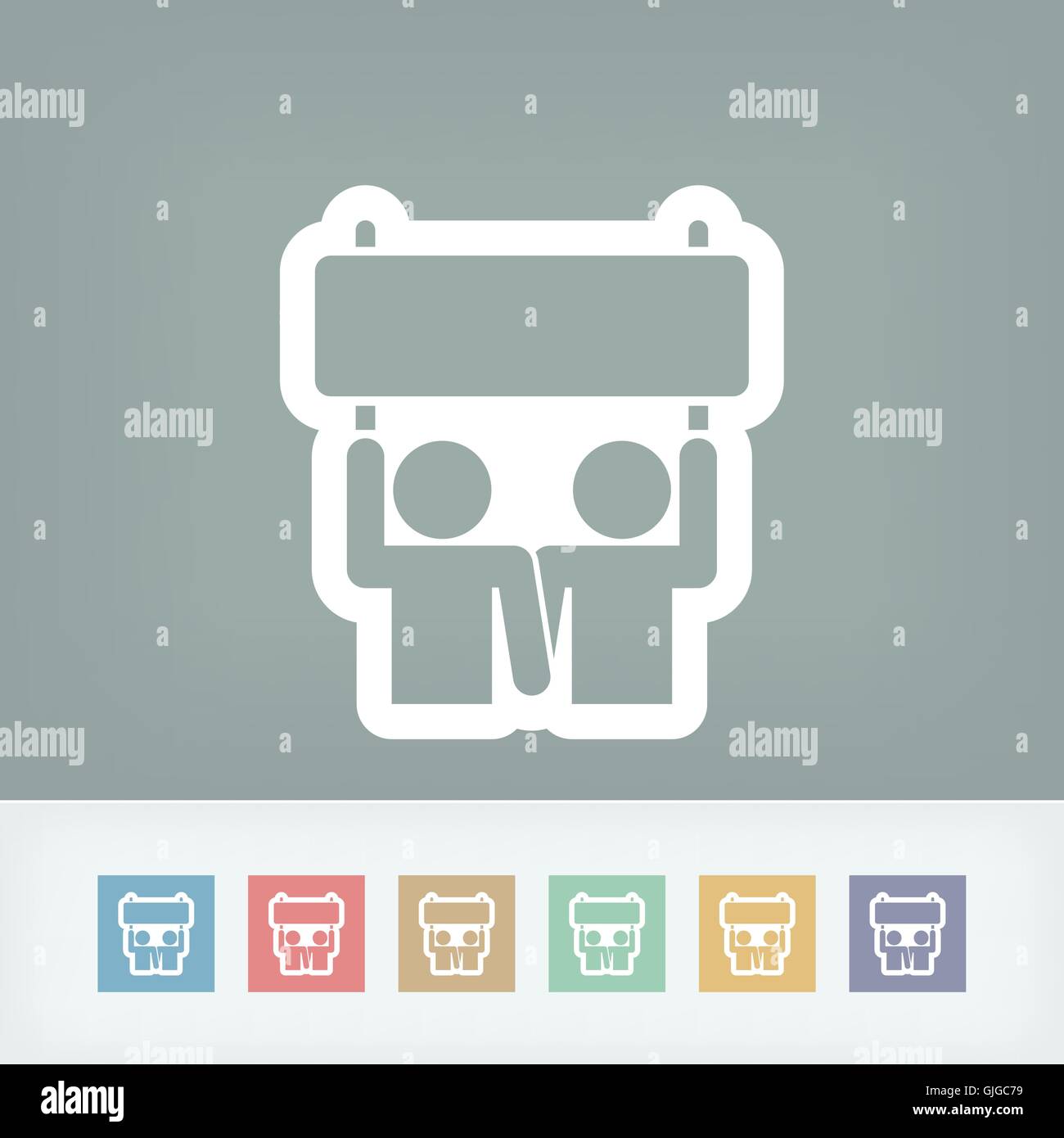 Illustrazione del popolo icona attivismo Illustrazione Vettoriale