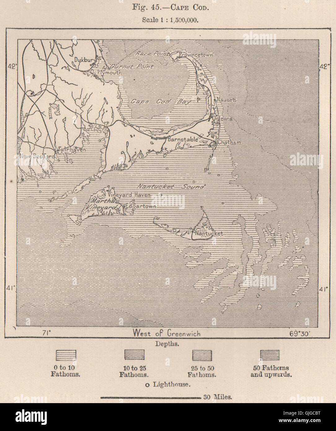 Mappa d'epoca di capo cod immagini e fotografie stock ad alta ...