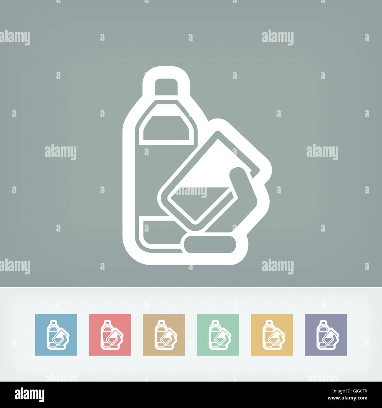 Acqua in bottiglia icona Illustrazione Vettoriale