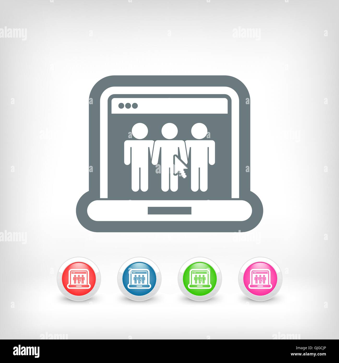 Icona sociale Web Illustrazione Vettoriale